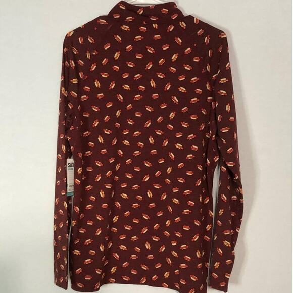 Saxx Viewfinder Half Zip Top Men's Size Medium Long Sleeve Red Hot Diggity NWT - Picture 3 of 8